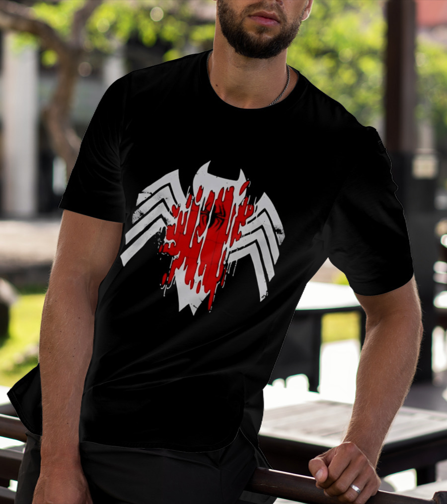 Venom Symbiote Red Dripping Spider T-Shirt
