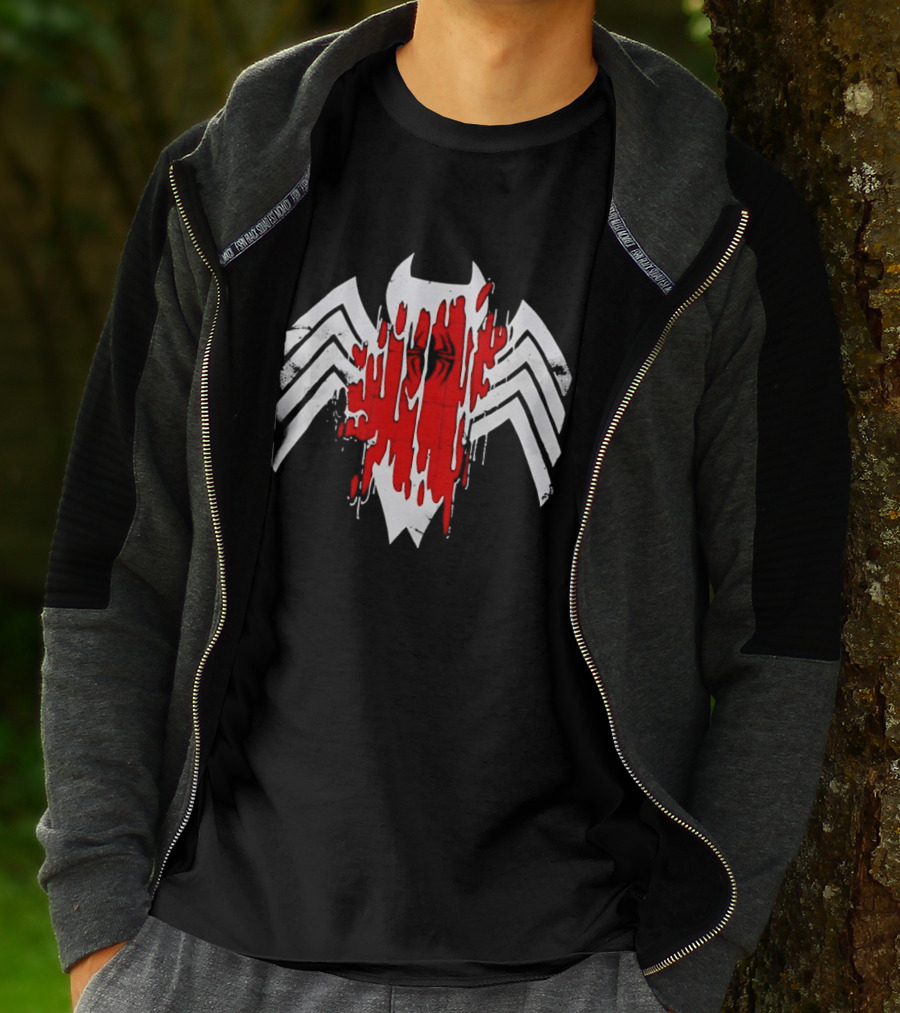 Venom Symbiote Red Dripping Spider T-Shirt