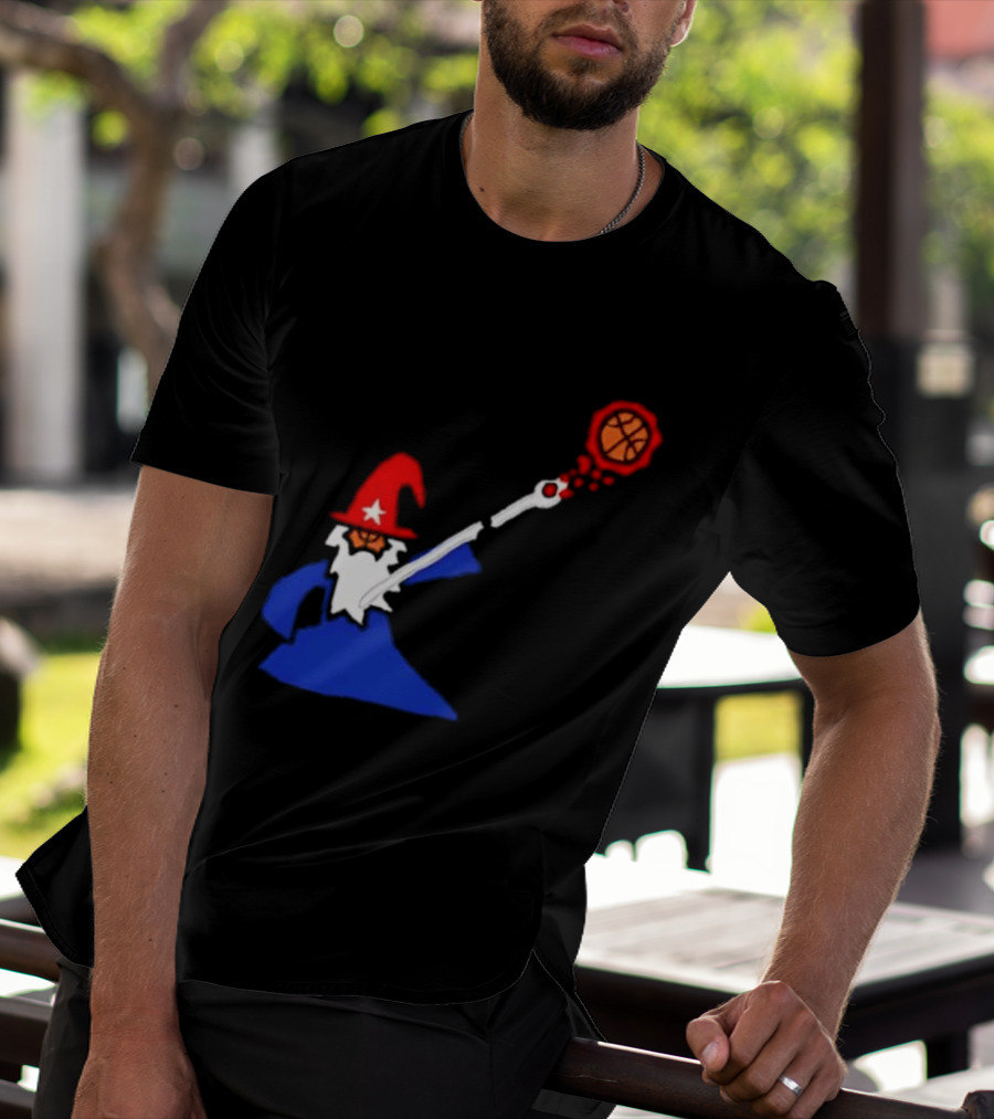 Washington Wizards NBA Basketball Player Wizard Hat Star Basketball T-Shirt