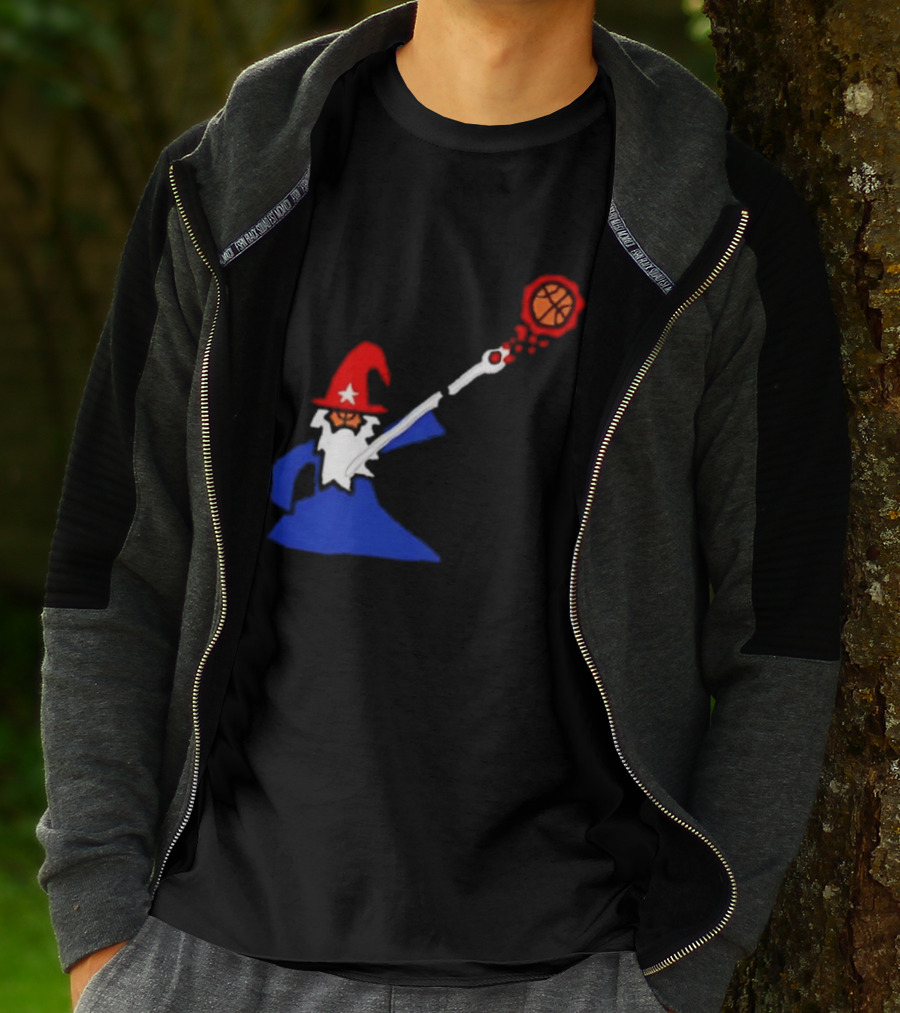 Washington Wizards NBA Basketball Player Wizard Hat Star Basketball T-Shirt