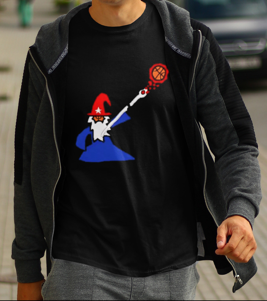 Washington Wizards NBA Basketball Player Wizard Hat Star Basketball T-Shirt