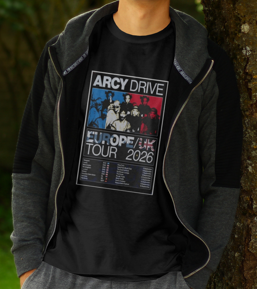 Arcy Drive Europe UK Tour 2026 Glasgow Manchester London Hamburg Dates T-Shirt