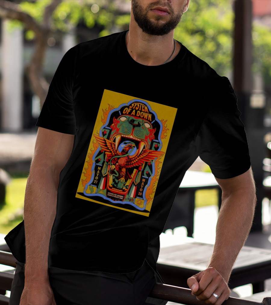 System Of A Down Mexico City Estadio GNP Seguros May 27 28 2026 T-Shirt