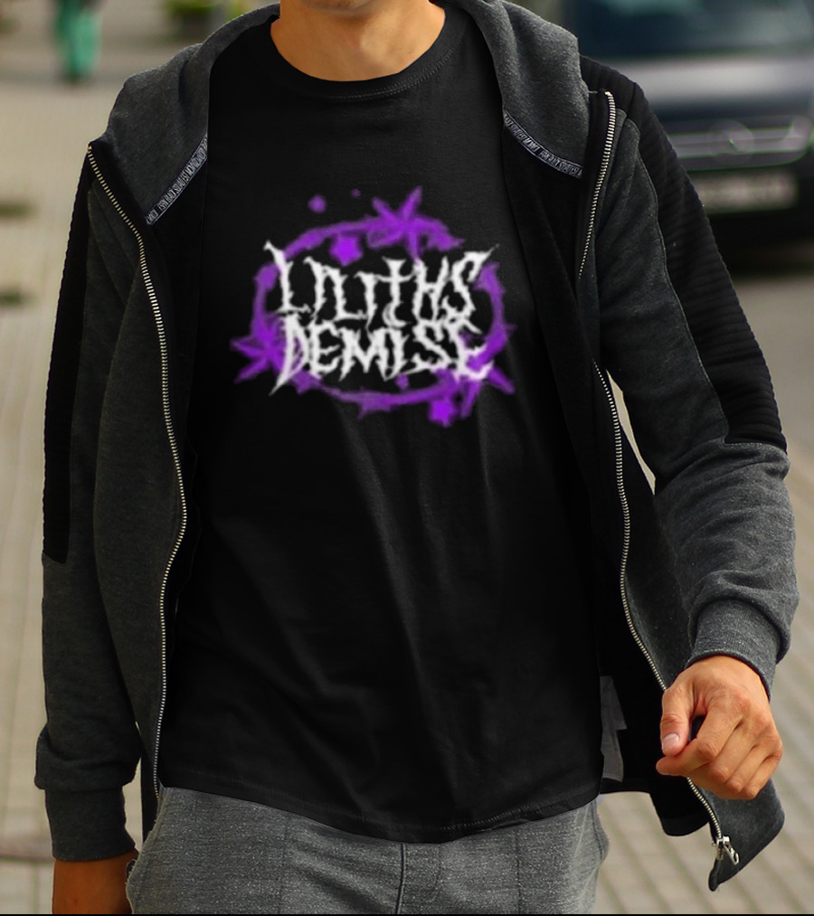 Lilith Demise Scream Like A Girl Purple Starburst T-Shirt