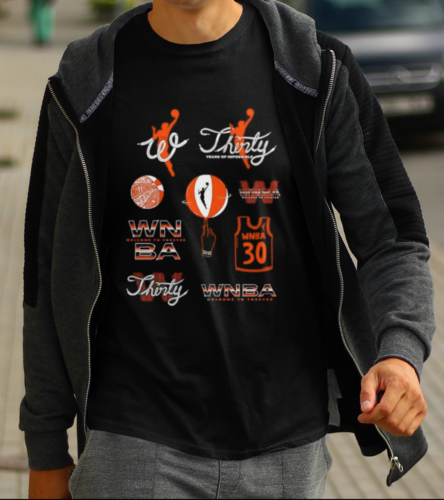 WNBA Thirty Years Impossible Leagues 30th Season Celebration T-Shirt