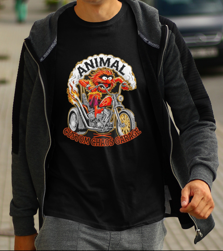 Animal Custom Chaos Garage Bikers Muppe T-Shirt
