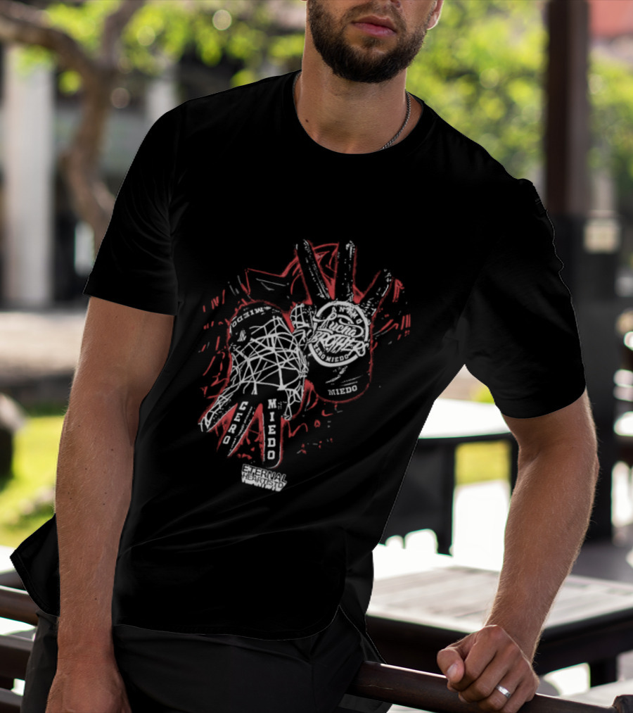 Animo Lucha Brothers Cero Miedo Wrestling Hand Gesture T-Shirt