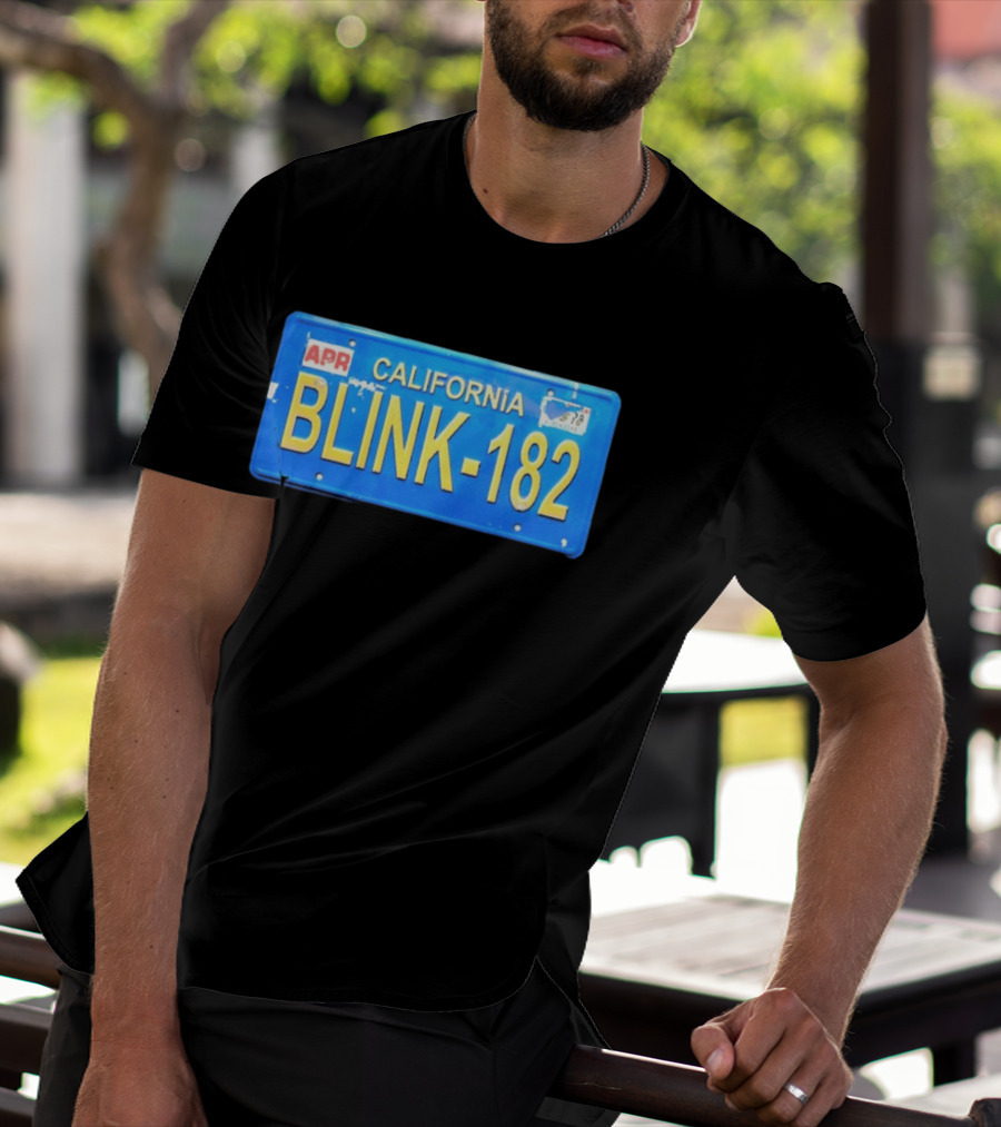 California Blink 182 License Plate APR Expired Tag T-Shirt