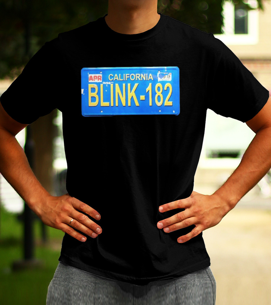 California Blink 182 License Plate APR Expired Tag T-Shirt