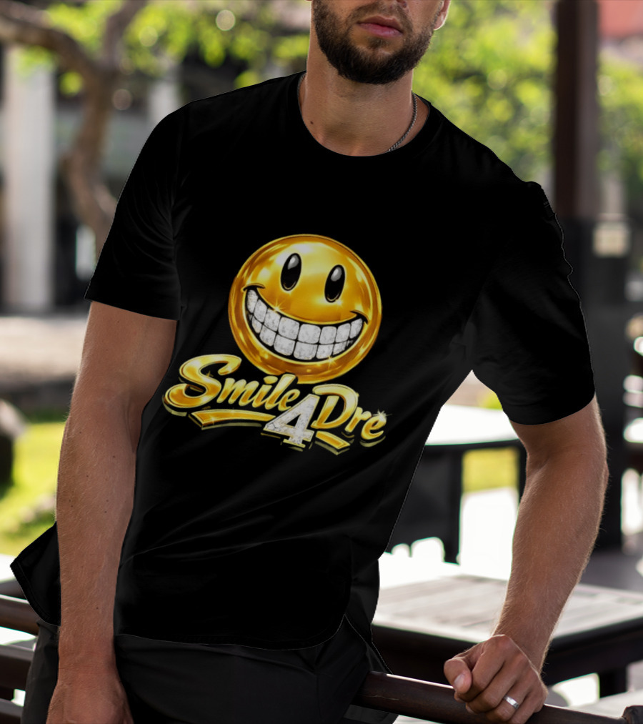 Gold Diamond Grillz Smiley Face Smile4Dre T-Shirt