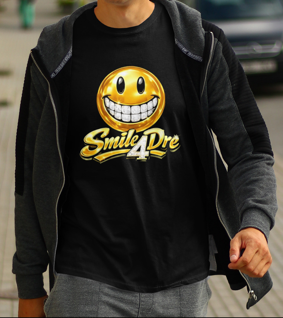 Gold Diamond Grillz Smiley Face Smile4Dre T-Shirt