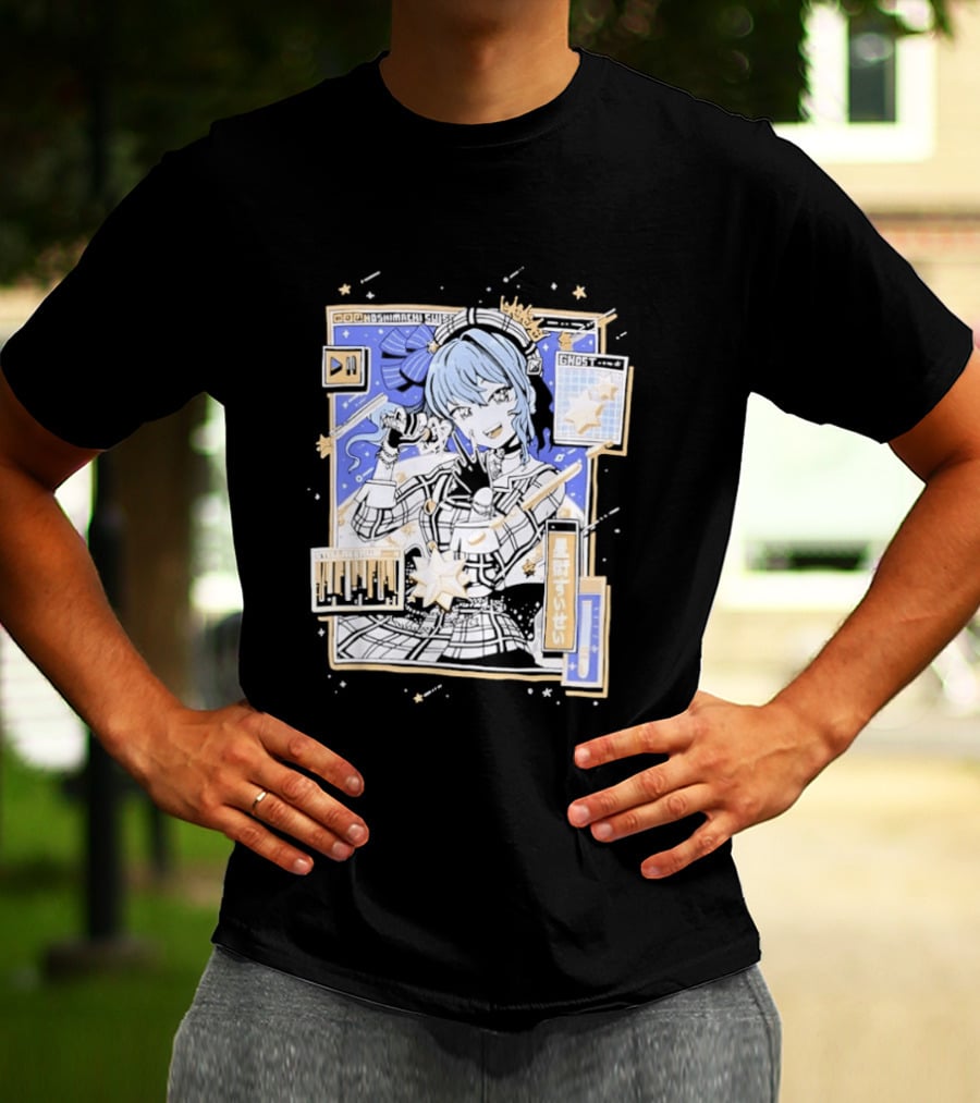 Hoshimachi Suisei GHOST Stellarstill VTuber Idol Celestial Starry Night Aesthetic T-Shirt