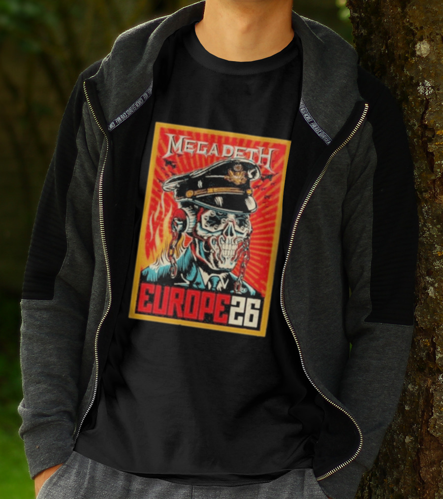 Megadeth Europe 26 Commander Vic Tour T-Shirt