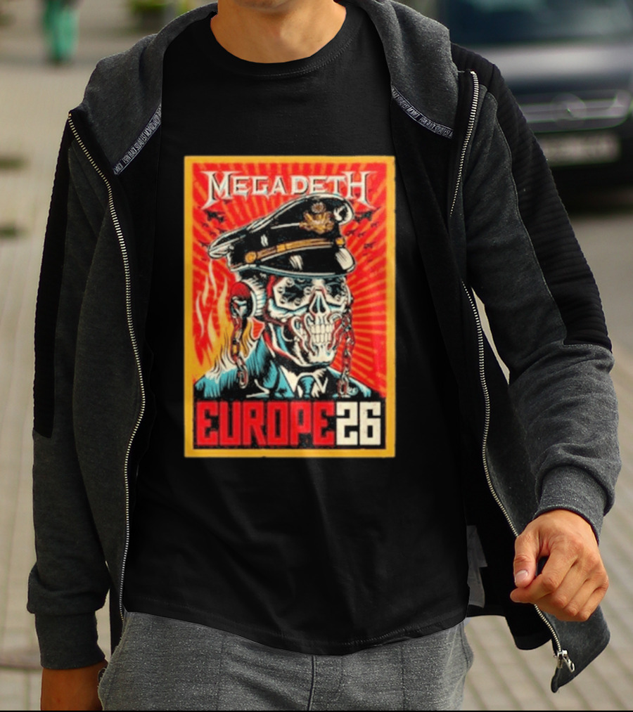Megadeth Europe 26 Commander Vic Tour T-Shirt