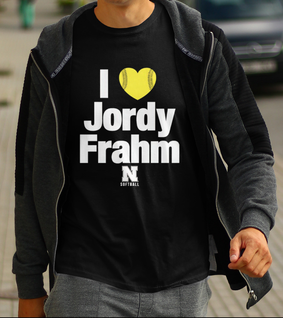 I Heart Jordy Frahm Nebraska Cornhuskers Softball T-Shirt