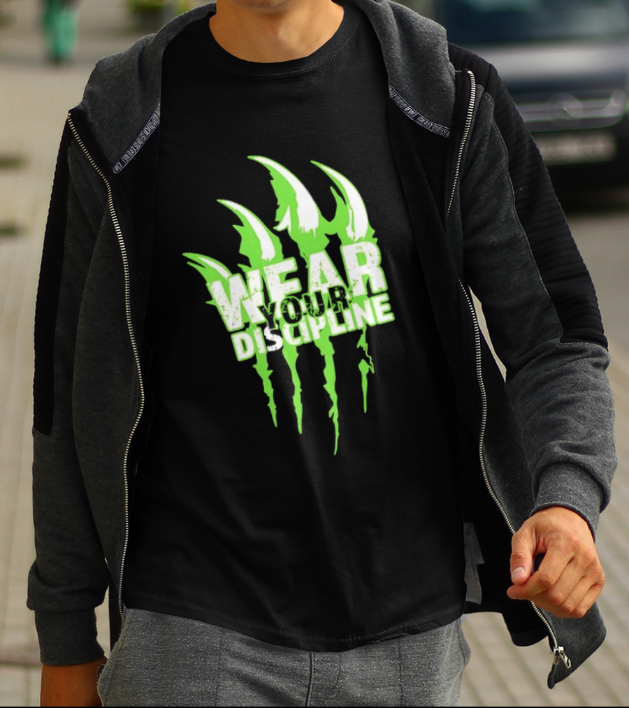 Distressed Green Claw Wear Your Discipline Claw Marks T-Shirt