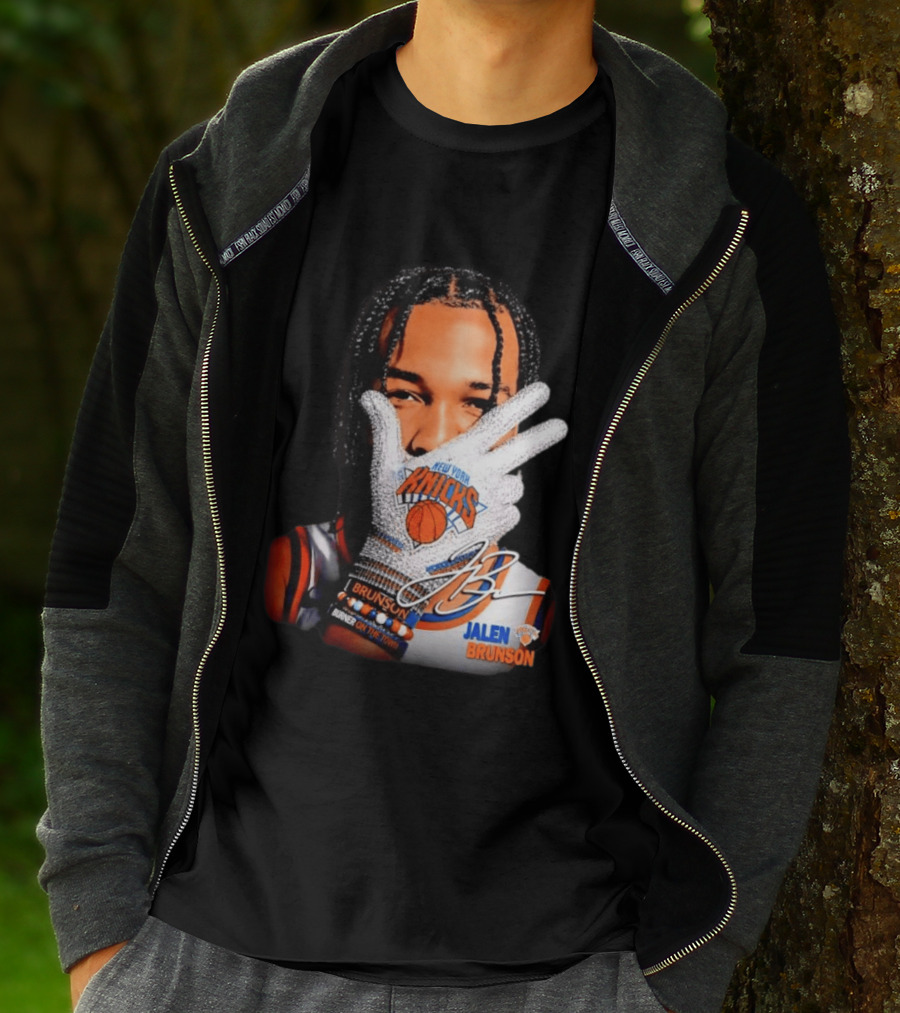 New York Knicks Jalen Brunson Iceman Burner Signature Basketball Player T-Shirt