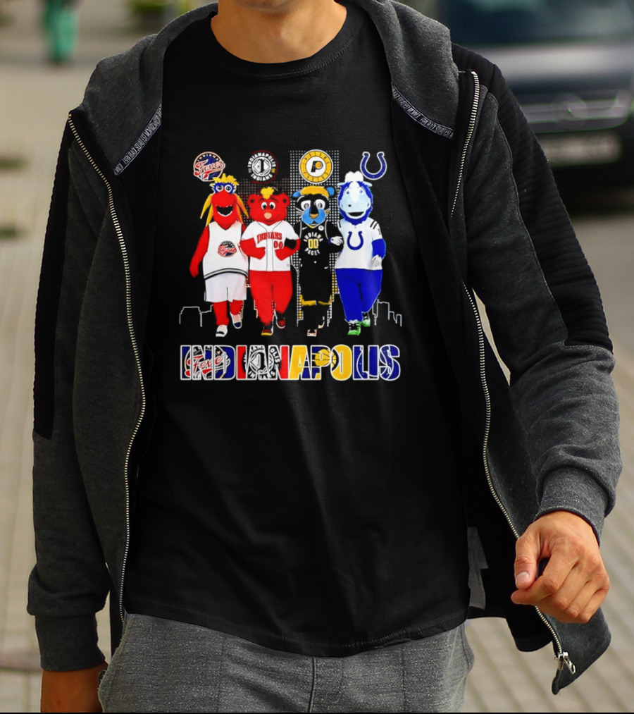 Indiana Fever Pacers Colts Indians Mascots Indianapolis T-Shirt