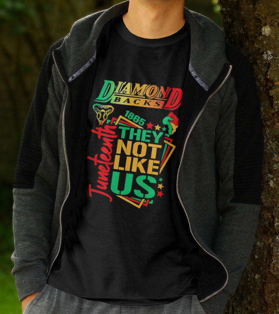 Juneteenth Diamondbacks 1865 They Not Like Us T-Shirt