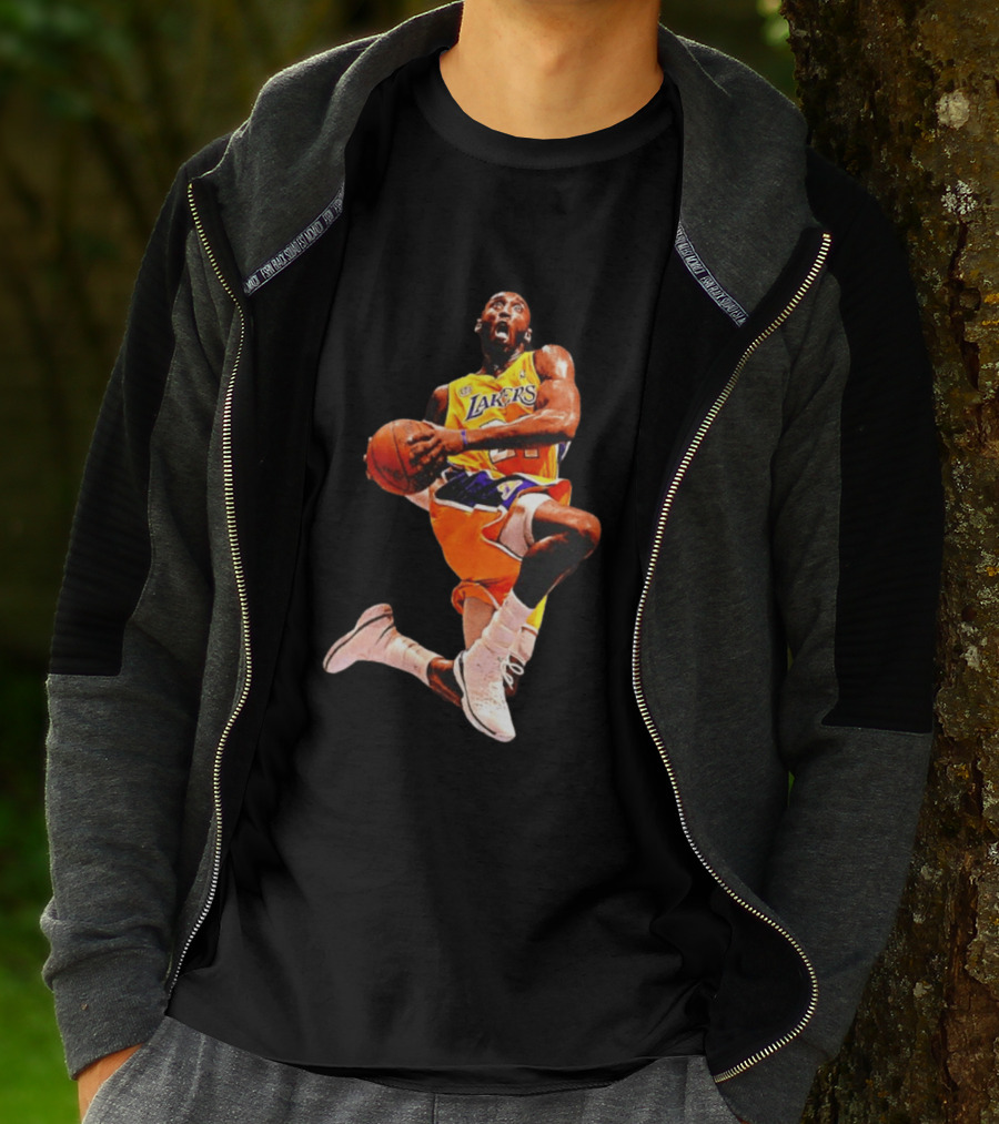 Kobe Bryant Los Angeles Lakers 24 NBA Dunk Pose Iconic Basketball Legend T-Shirt