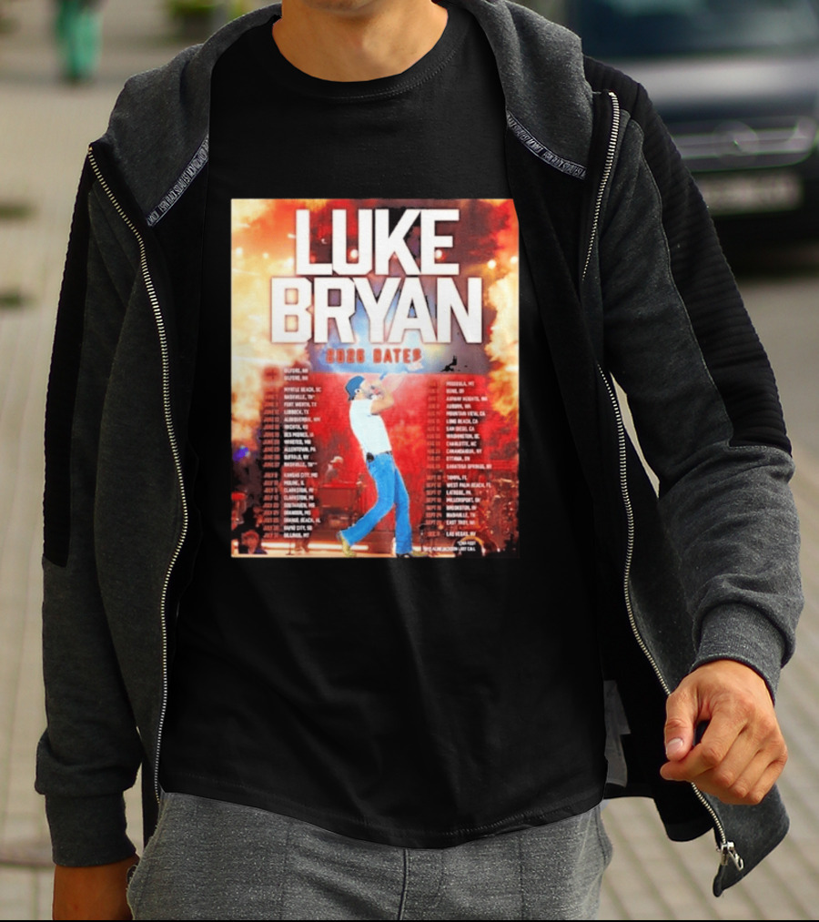 Luke Bryan 2026 Dates Tour Cities Concert Events T-Shirt