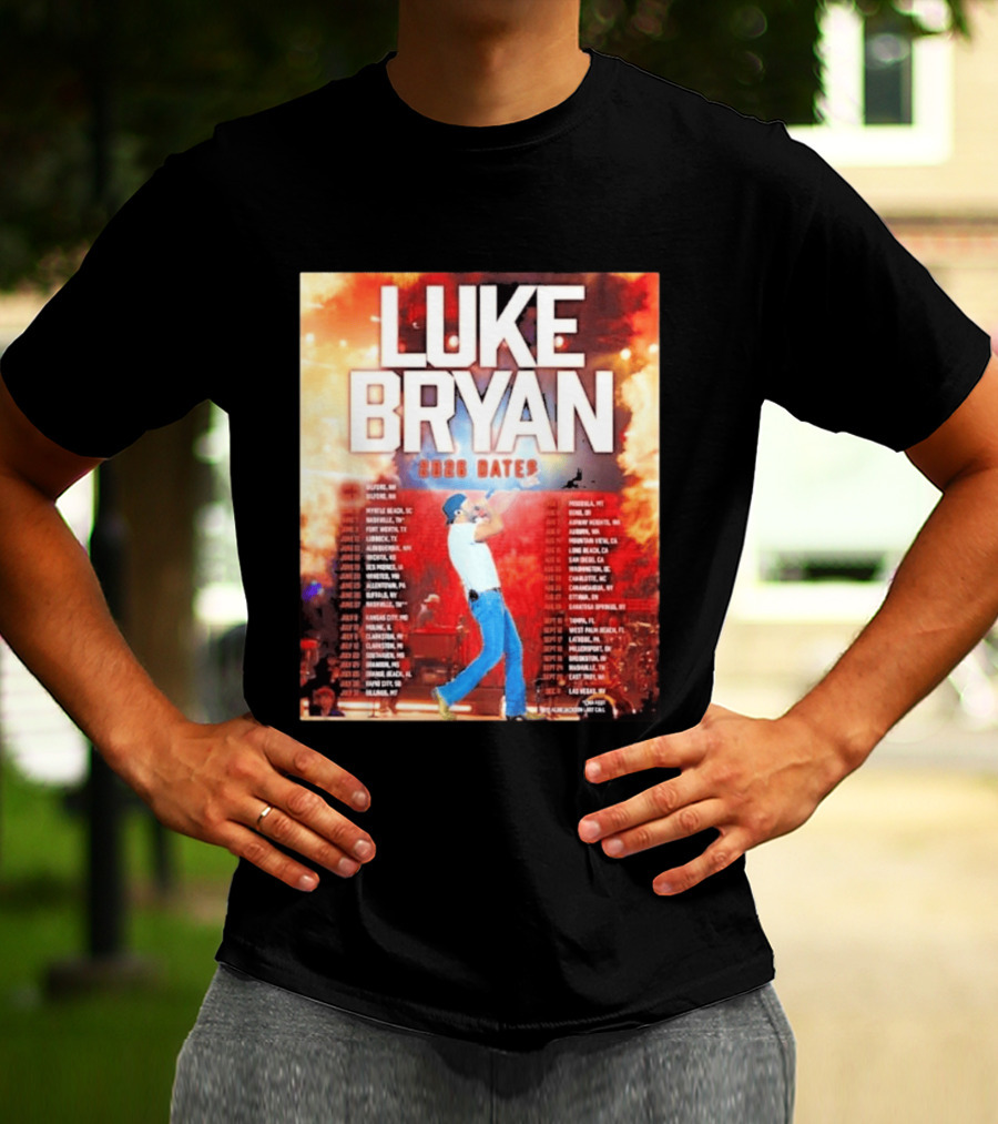 Luke Bryan 2026 Dates Tour Cities Concert Events T-Shirt