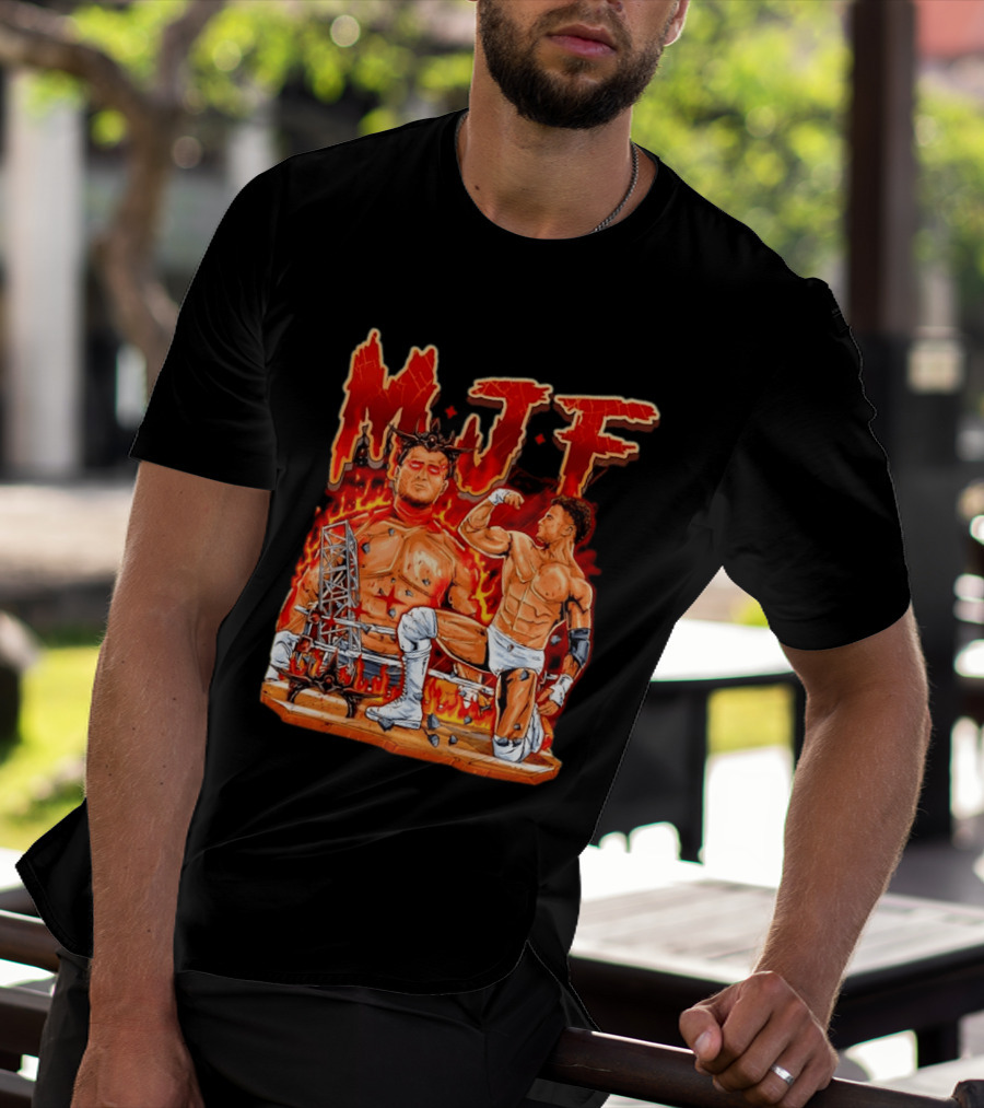 MJF Fiery Devil Dual Persona Wrestling Inferno T-Shirt