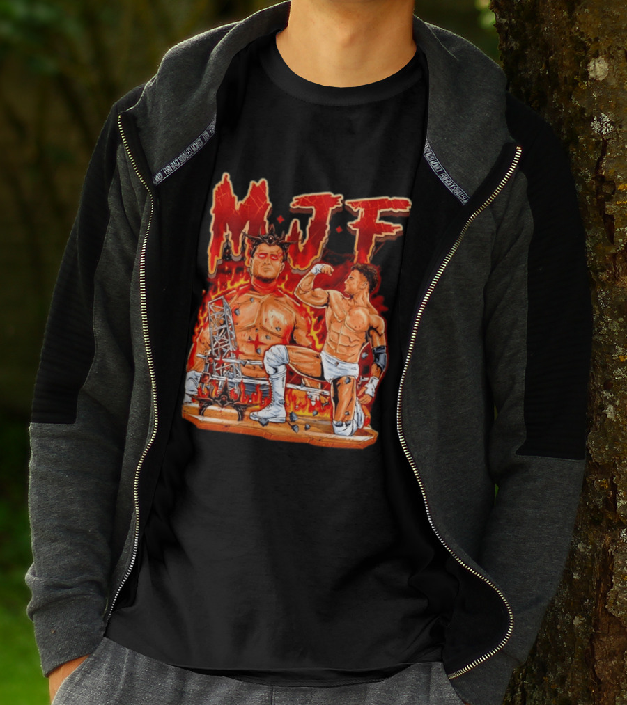 MJF Fiery Devil Dual Persona Wrestling Inferno T-Shirt