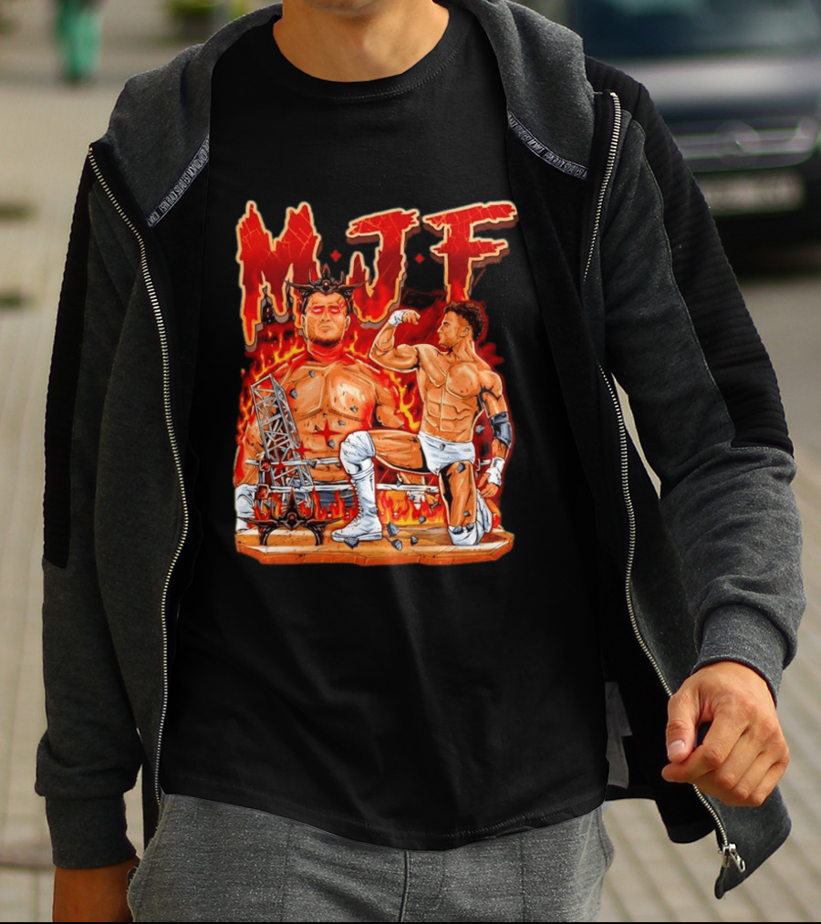 MJF Fiery Devil Dual Persona Wrestling Inferno T-Shirt