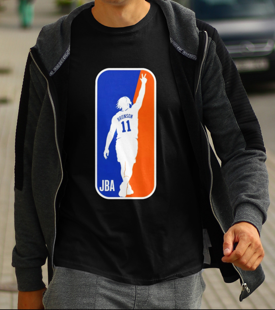 Jalen Brunson 11 JBA Basketball Victory Sign New York T-Shirt