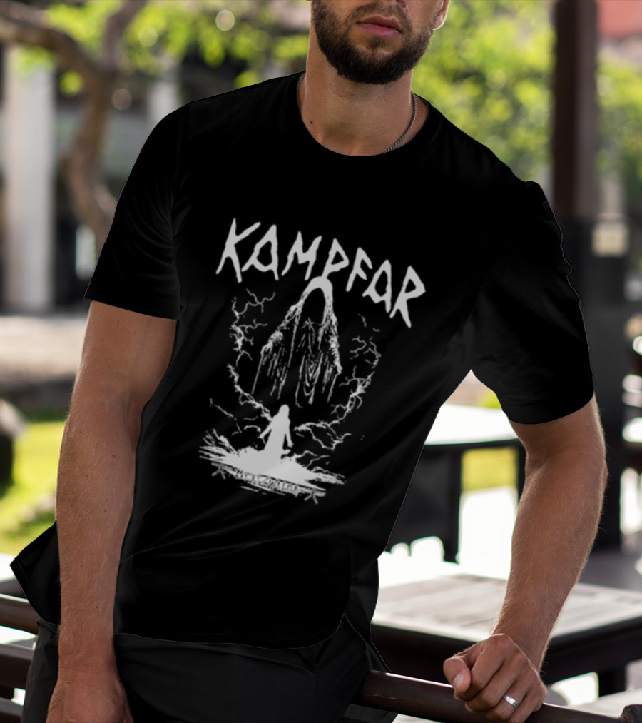 Kampfar May 27 2026 Medellín Colombia Event Ghostly Figure Forest Setting T-Shirt