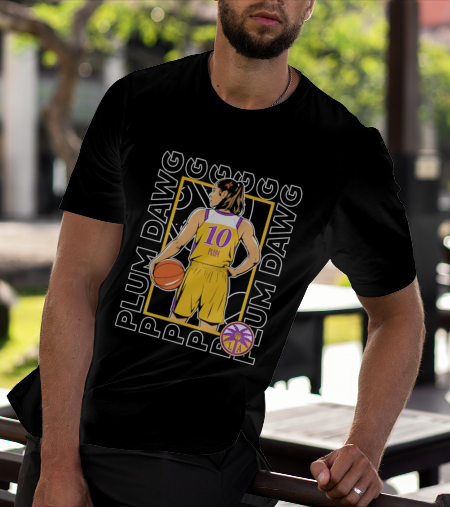 Kelsey Plum 10 Los Angeles Sparks WNBA Plum Dawg T-Shirt
