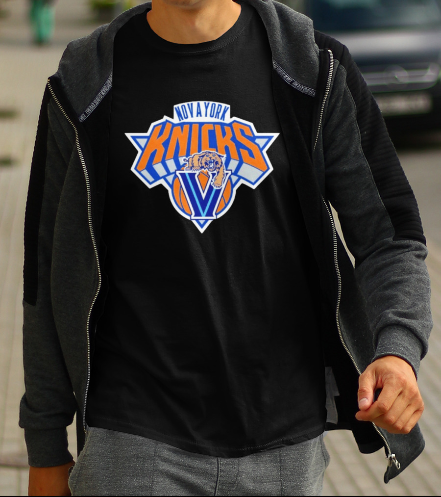 Nova York Knicks Villanova V Basketball Team Collaboration T-Shirt