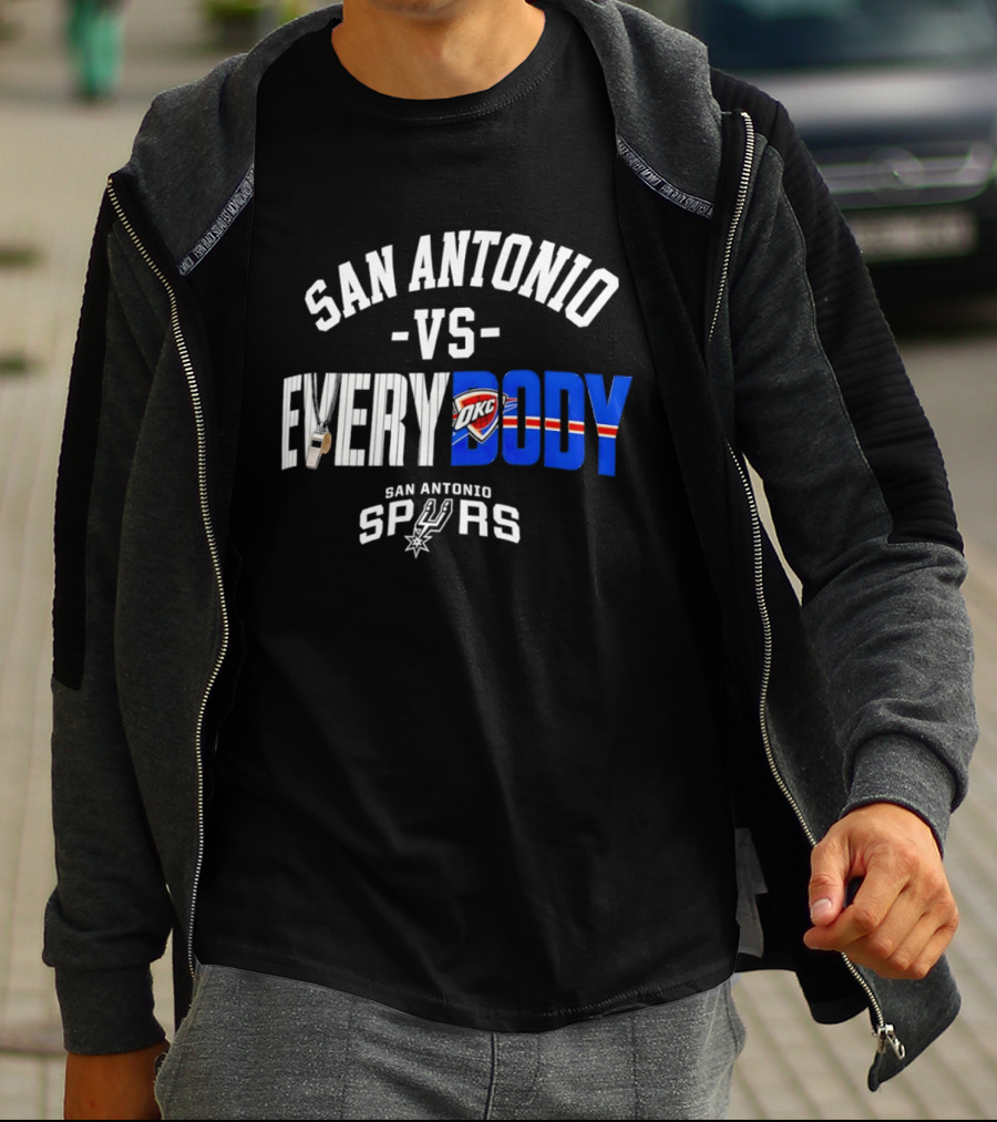 San Antonio Spurs Versus Everybody Oklahoma City Thunder NBA Basketball Rivalry T-Shirt
