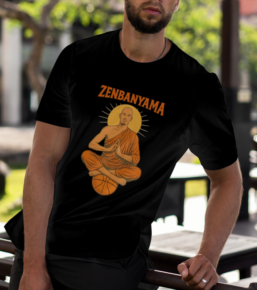 Zenbanyama Victor Wembanyama Monk Basketball Meditation T-Shirt