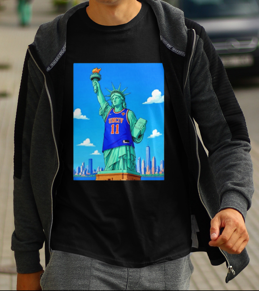 UNCIV 11 Jersey On Statue Of Liberty New York Knicks T-Shirt