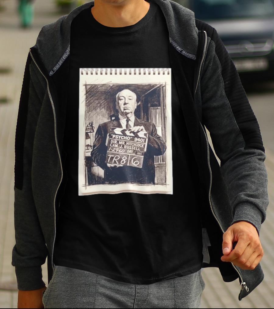 Alfred Hitchcock Psycho 9401 Clapperboard Sketchbook TR 86 T-Shirt