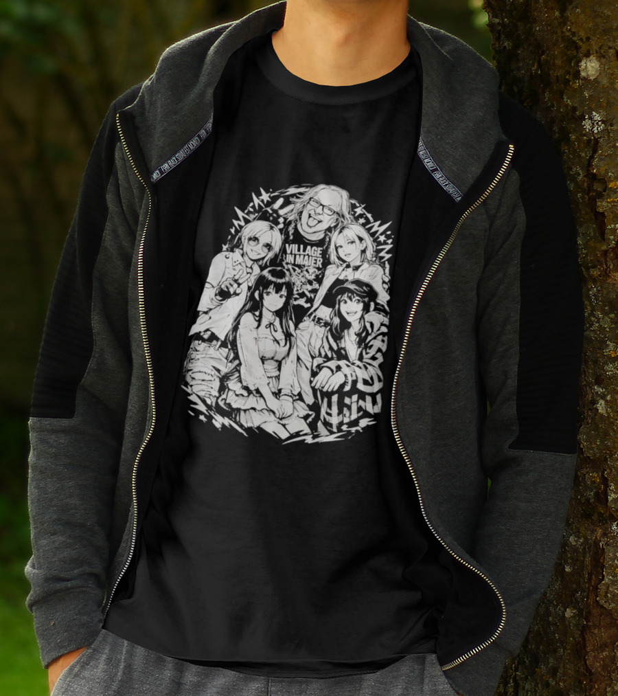 Andrew WK Village Maier Anime Characters T-Shirt