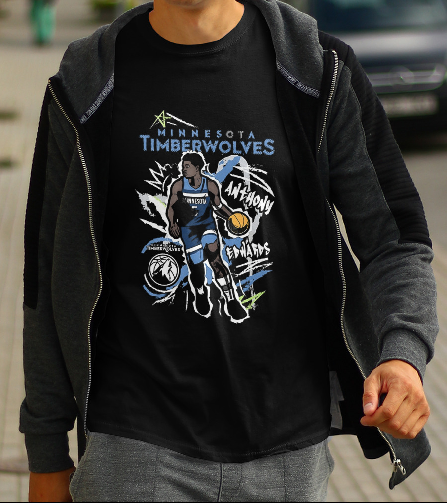 Anthony Edwards Minnesota Timberwolves NBA Chalked Up 5 Basketball Player Artwork 2026 T-Shirt