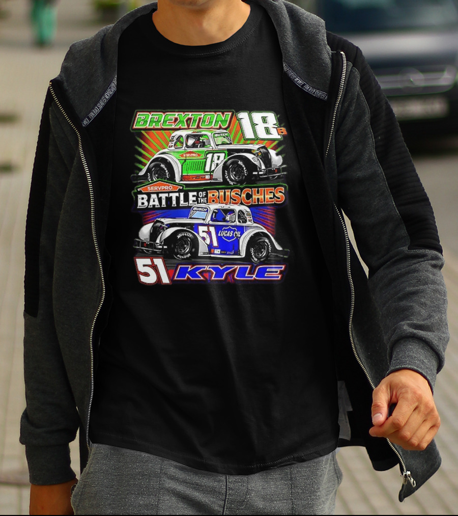 Brexton 18 Busch Kyle 51 Battle Of The Busches Racing T-Shirt