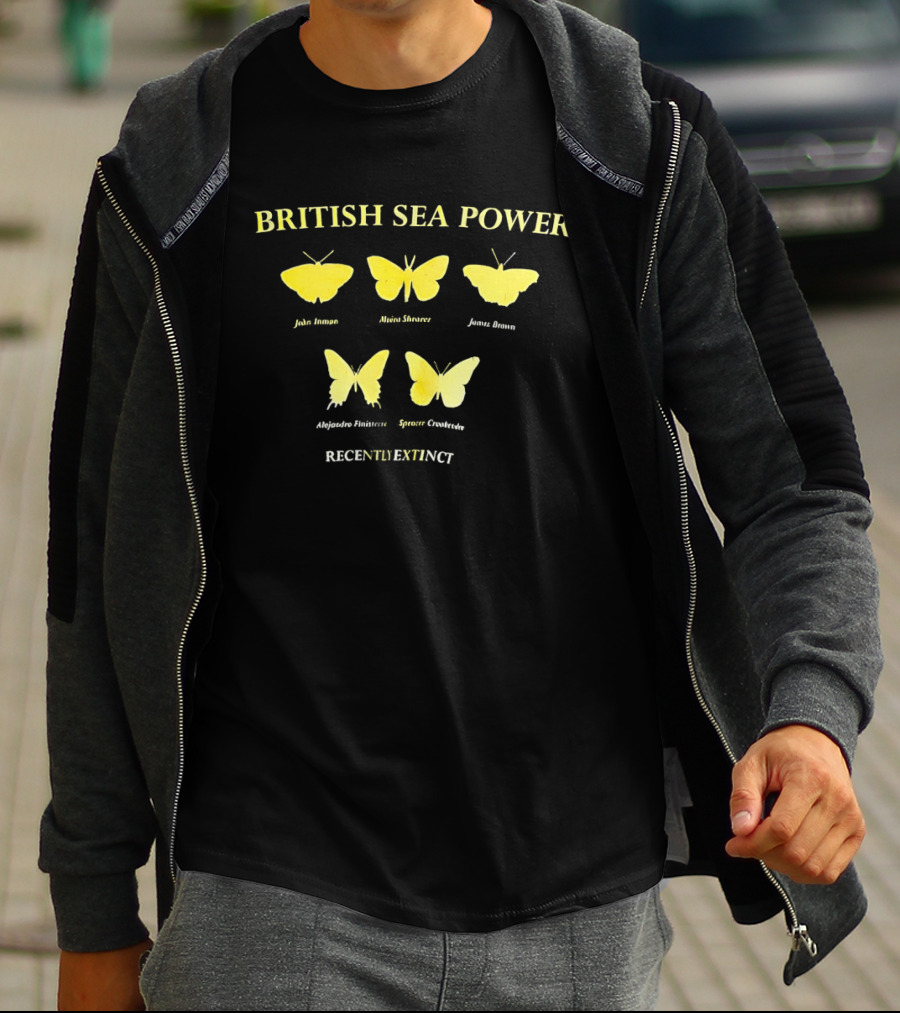 British Sea Power Yellow Butterflies Recently Extinct T-Shirt