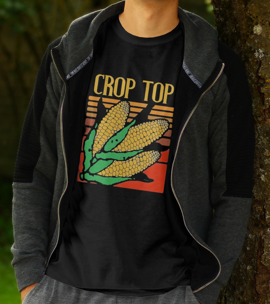 CROP TOP Corn Cobs Maize Sweetcorn Vegetable Agriculture Farm Harvest T-Shirt