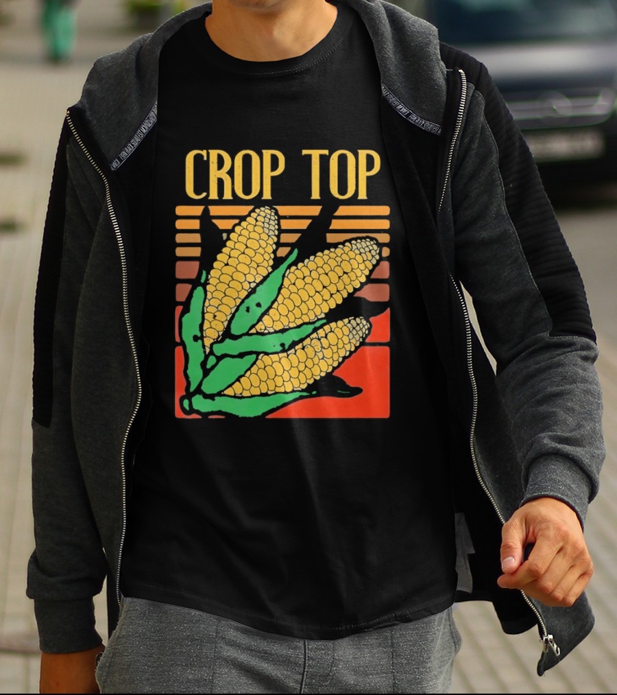 CROP TOP Corn Cobs Maize Sweetcorn Vegetable Agriculture Farm Harvest T-Shirt