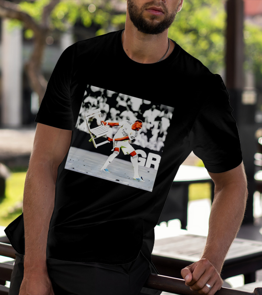 David Alaba Holding Chair On Soccer Field Image T-Shirt