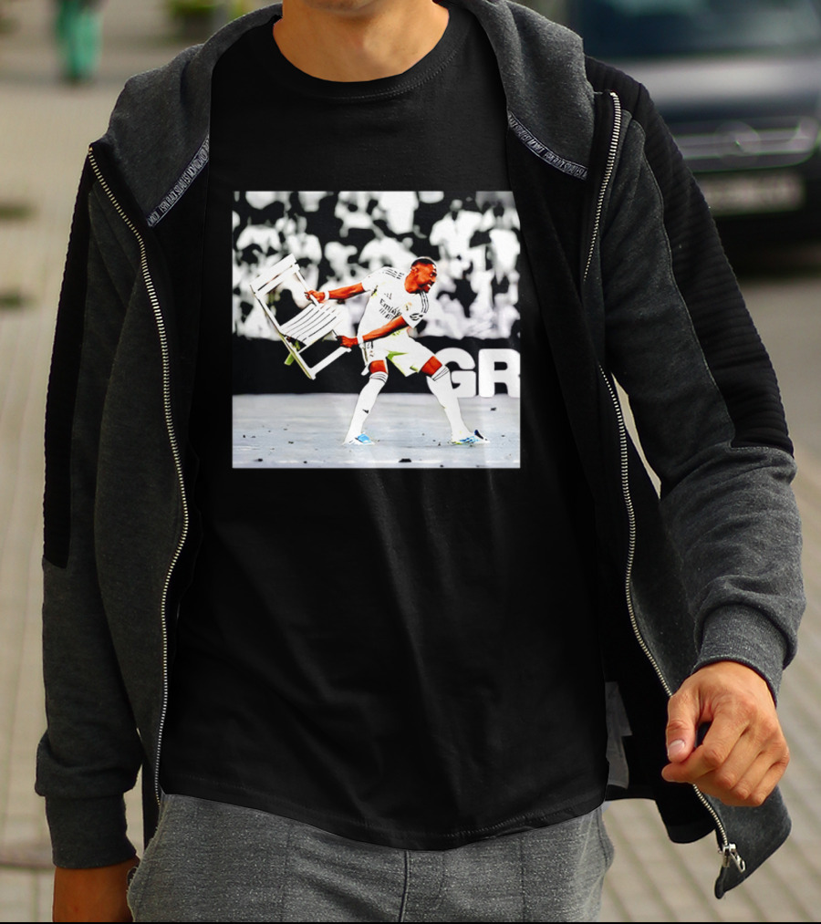 David Alaba Holding Chair On Soccer Field Image T-Shirt