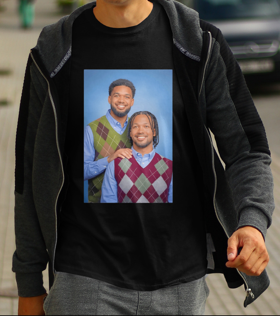 Jalen Brunson Karl Anthony Towns New York Knicks NBA Step Brothers Sweater Photo T-Shirt