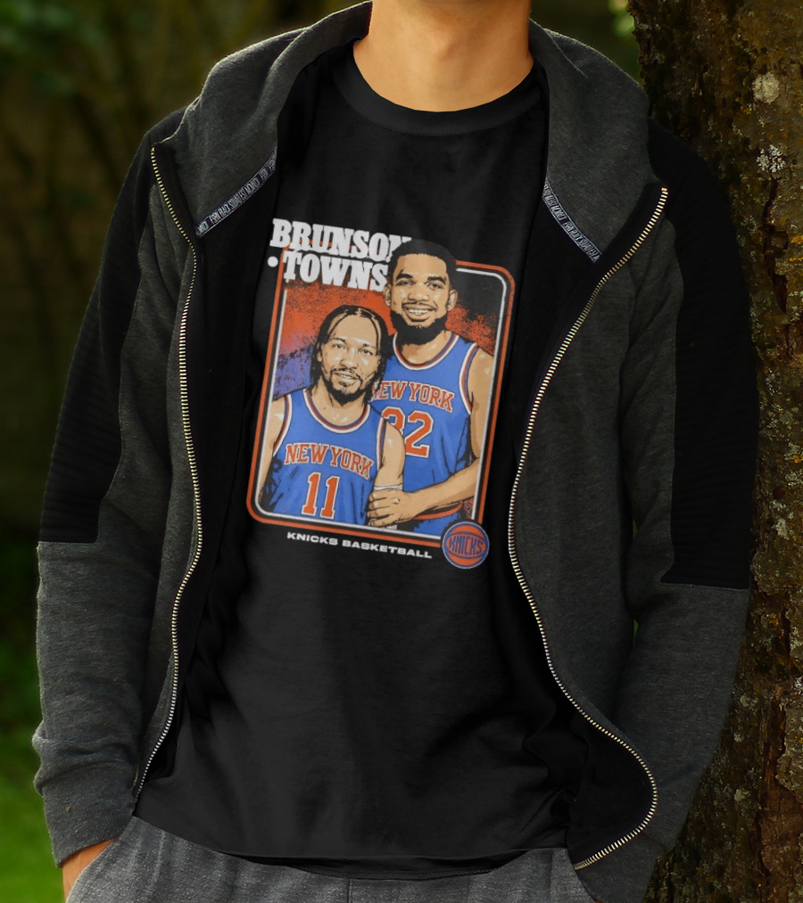 New York Knicks Brunson Towns Stepbrothers 32 11 T-Shirt