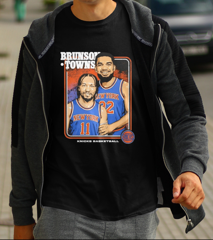New York Knicks Brunson Towns Stepbrothers 32 11 T-Shirt
