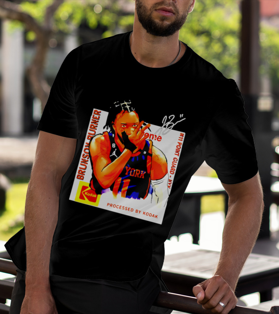 Jalen Brunson Burner New York Kodak #11 Point Guard NYY T-Shirt