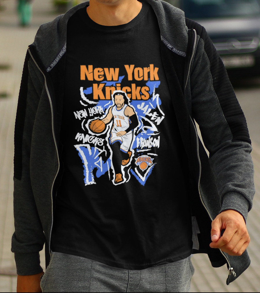 New York Knicks Jalen Brunson Dribbling Basketball 11 T-Shirt
